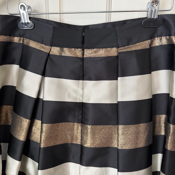 Eliza J Metallic Stripe Jacquard Midi Skirt 10 A Line Tulle Evening Cocktail - Picture 8 of 11